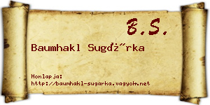 Baumhakl Sugárka névjegykártya